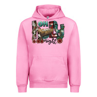 Fuchsia Pink oh holy night Urban Hoodie - CowhideDigitalArt