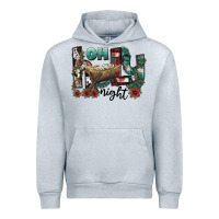 Heather Grey oh holy night Urban Hoodie - CowhideDigitalArt