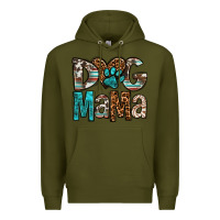 Army Green dog mama Premium Hoodie - OliviaCreatesArt