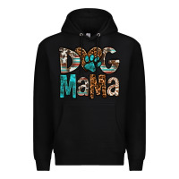 Black dog mama Premium Hoodie - OliviaCreatesArt