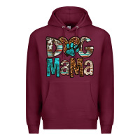 Burgundy dog mama Premium Hoodie - OliviaCreatesArt