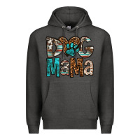 Charcoal Heather dog mama Premium Hoodie - OliviaCreatesArt