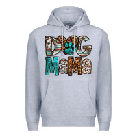 Heather Grey dog mama Premium Hoodie - OliviaCreatesArt