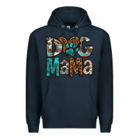 Navy dog mama Premium Hoodie - OliviaCreatesArt
