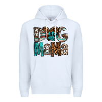 White dog mama Premium Hoodie - OliviaCreatesArt