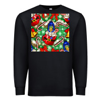 Black christmas coffee cups bell and candy cane with leopard and plaid Premium Sweatshirt - BundleAndBundleShop