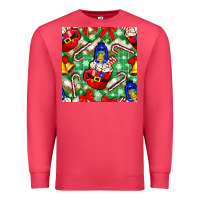 Cardinal christmas coffee cups bell and candy cane with leopard and plaid Premium Sweatshirt - BundleAndBundleShop