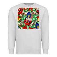 Dove Grey christmas coffee cups bell and candy cane with leopard and plaid Premium Sweatshirt - BundleAndBundleShop