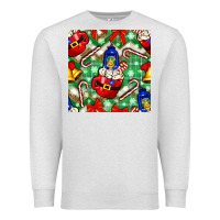 Oatmeal Heather christmas coffee cups bell and candy cane with leopard and plaid Premium Sweatshirt - BundleAndBundleShop