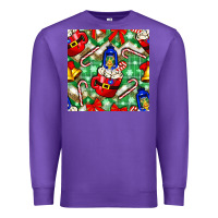 Purple christmas coffee cups bell and candy cane with leopard and plaid Premium Sweatshirt - BundleAndBundleShop