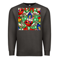 Smoke christmas coffee cups bell and candy cane with leopard and plaid Premium Sweatshirt - BundleAndBundleShop