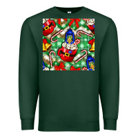 Sports Green christmas coffee cups bell and candy cane with leopard and plaid Premium Sweatshirt - BundleAndBundleShop