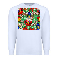 White christmas coffee cups bell and candy cane with leopard and plaid Premium Sweatshirt - BundleAndBundleShop