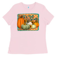 Bubblegum Pink It's Fall y'all pumpkins halloween and sunflowers Ladies Tee - Jasminsmagicworld
