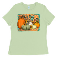 Matcha It's Fall y'all pumpkins halloween and sunflowers Ladies Tee - Jasminsmagicworld