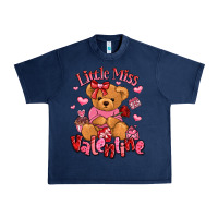 Navy little miss valentine teddy bear Urban Heavy Tee - LillyAllenDesigns