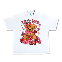 White little miss valentine teddy bear Urban Heavy Tee - LillyAllenDesigns