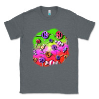 Charcoal Heather halloween candy  patches Classic Tee - BundleAndBundleShop