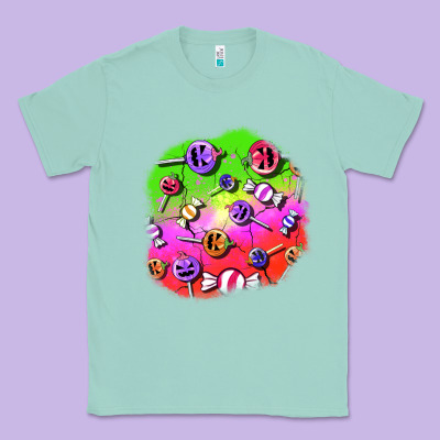 Halloween Candy  Patches Classic Tee Designed By Bundleandbundleshop