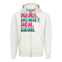 Oatmeal Heather Mama Mommy Mom bruh Mother's Day Zipper Hoodie - CowGirlArtShop