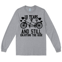 Heather Grey 10 Years And Still Enjoying The Ride Long Sleeve Tee - Bettercallsaul