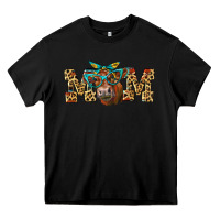 Black Western Mom Red Angus Cow Heavy Core Tee - LillyAllenDesigns