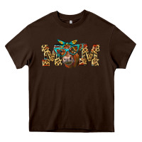 Chocolate Brown Western Mom Red Angus Cow Heavy Core Tee - LillyAllenDesigns