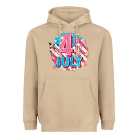 Mushroom 4th of July Heavyweight Hoodie - FaDigitalArtStudio