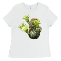 White nylon hedgehog cactus Ladies Tee - LillyAllenDesigns