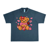 Midnight Navy valentines day teddy bear Urban Heavy Tee - LillyAllenDesigns