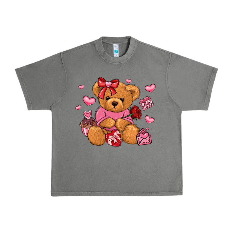 Valentines Day Teddy Bear Urban Heavy Tee by LillyAllenDesigns | Teevron