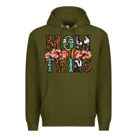 Army Green mom of twins Premium Hoodie - OliviaCreatesArt