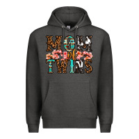 Charcoal Heather mom of twins Premium Hoodie - OliviaCreatesArt