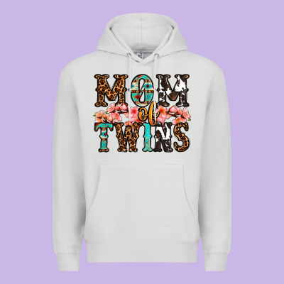Mom Of Twins Premium Hoodie Designed By Oliviacreatesart