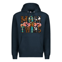Navy mom of twins Premium Hoodie - OliviaCreatesArt