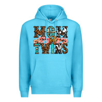 Ocean Blue mom of twins Premium Hoodie - OliviaCreatesArt