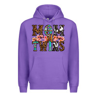 Purple mom of twins Premium Hoodie - OliviaCreatesArt