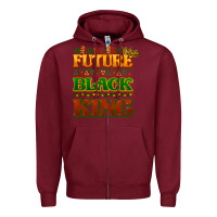 Burgundy Future black king Zipper Hoodie - HowdyJamesFarm