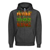 Charcoal Heather Future black king Zipper Hoodie - HowdyJamesFarm