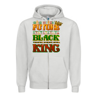 Dove Grey Future black king Zipper Hoodie - HowdyJamesFarm