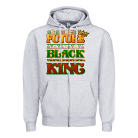 Heather Grey Future black king Zipper Hoodie - HowdyJamesFarm