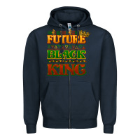 Navy Future black king Zipper Hoodie - HowdyJamesFarm