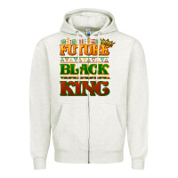 Oatmeal Heather Future black king Zipper Hoodie - HowdyJamesFarm