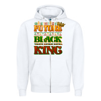 White Future black king Zipper Hoodie - HowdyJamesFarm