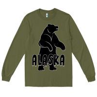 Army Green Alaska Bear Long Sleeve Tee - Bettercallsaul