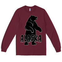 Burgundy Alaska Bear Long Sleeve Tee - Bettercallsaul