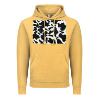 Vintage Mustard distressed black glitter cowhide pattern Vintage Hoodie - RanaPortraitStore