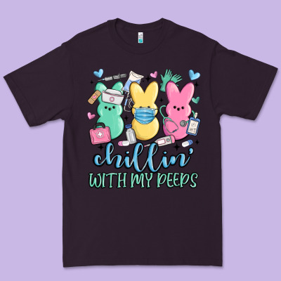 Chillin With My Peeps Premium Tee Designed By Maliassmallbusiness