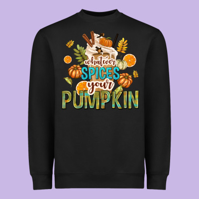 Whatever Spices Your Pumpkin Heavyweight Sweatshirt Designed By Texasbilliewilder