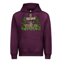 Mauve Wine the real gift is jesus Urban Hoodie - CowhideDigitalArt